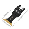 A black oscillating saw blade with a titanium wood/metal coating and a 44mm width.