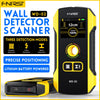 A yellow F-NIRS Wall Detector Scanner model WD-02 with a battery and detection modes displayed.