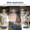 Image showing adjustable LED garage lighting bulbs used in basement, garage, and warehouse environments.