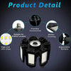 A black adjustable LED garage lighting bulb with multiple high-end LED chips and flexible connection details.
