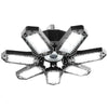 A multi-light LED garage lighting fixture with an octagonal design and a central mounting point.