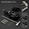 A set of watch band repair tools including pliers, cutters, and adjustment tools for easy watch band linkage removal.