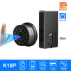 Black Tuya Smart door lock with palm vein unlocking feature and an associated keypad.