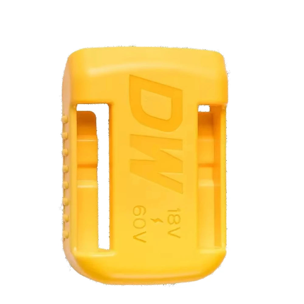 Yellow heavy duty battery storage mount for power tools