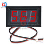 A black digital voltmeter gauge with a red display showing 5.66 volts and an attached cable.
