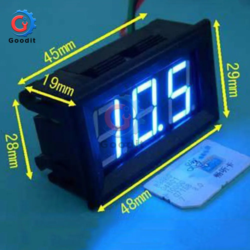 Digital DC Voltmeter Gauge for Automotive