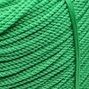 Green heavy duty nylon knitting rope coiled and bundled for outdoor and marine use