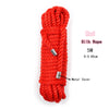 A bundle of red silk rope with a metal cover, measuring 5 meters long.