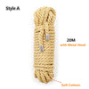 Style A rope made of soft cotton with a metal head, shown in a coiled form.