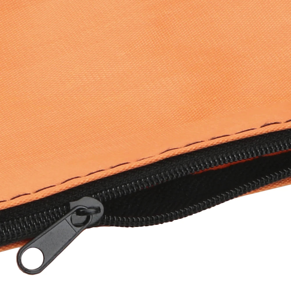 Orange Canvas Werkzeugtasche mit schwarzem Reißverschluss an der Seite