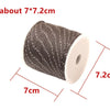 Roll of dark gray reflective paracord rope with dimensions 7x7.2cm