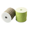 Two spools of durable 2mm reflective paracord rope, one brown and one lime green.