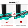 Comparison showing accurate measurements versus deviation in measurement for a profile contour gauge.