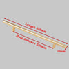 Poignée de meuble moderne, fine, en laiton brossé, 450mm de long et 288mm d'écartement.
