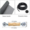 A wooden and metal insect mesh screen kit with a 4mm diameter component, measuring 8.7 inches long and 4.3 inches in length.