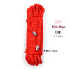 A bundle of red silk rope with a metal cover, measuring 10 meters long.