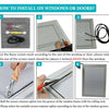 Instructions for installing a nano screen mesh on windows or doors using a rolling tool and spline.
