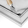A close-up view of a window and door insect screen kit with a silver handle and mesh fabric.