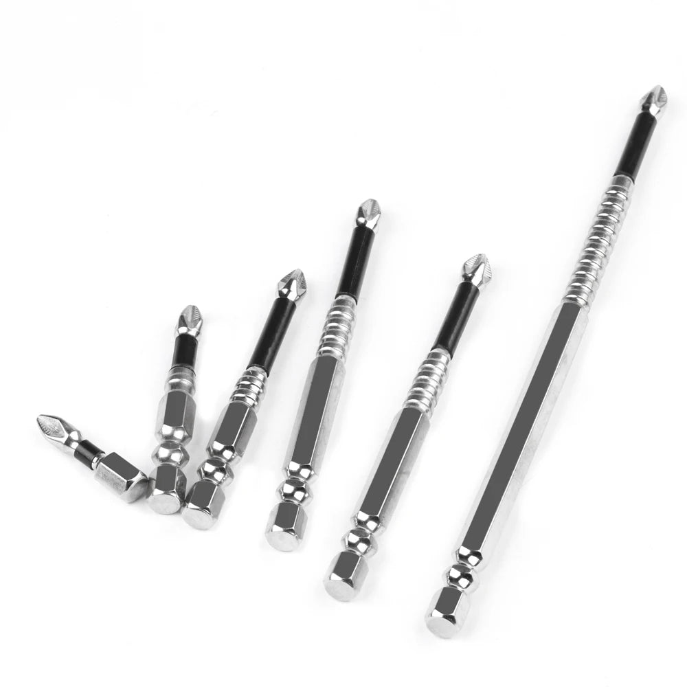 A set of precision magnetic drill bits for metal work, shown against a white background.