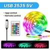USB 3535 5V RGB LED strip lights with app and remote control