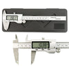 A black digital vernier caliper with a stainless hardened jaw showing a measurement of 10.38 mm