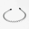 Black metal elastic headband with a small black component.
