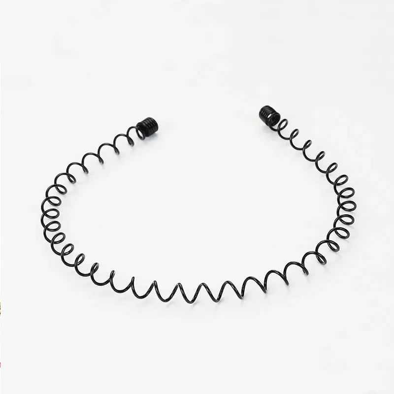 Black metal elastic headband with a small black component.