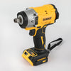 A yellow and black DEWALT 20V Cordless Impact Wrench tool.