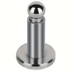 A heavy duty magnetic door stopper with a polished silver finish.