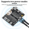 A circuit board for an CR2032 coin cell or external power supply with directional connection protection features.