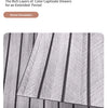 Close-up texture of a gray striped material used for stereo simulation.