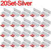A set of twenty silver invisible magnetic door and cabinet catches.