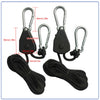 A multi-pack of black nylon lanyards with metal clasps and carabiners for camping and utility use.