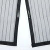 A pair of black insect proof door screen netting panels.