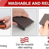 Assorted grit sanding sponge blocks shown with instructions for dry or wet grinding, reusability after washing, and cutting t