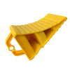 Yellow heavy duty car wheel chock anti-slip tire stop block with a flexible handle