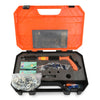 An orange professional manual concrete nail gun kit with accessories displayed in its open case.