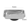 Silberner magnetischer Teile-Organizer mit Maßen 9,2 cm x 6,5 cm