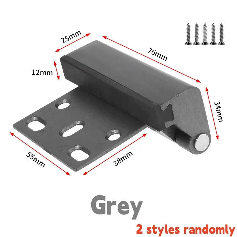 Cerradura de refuerzo de aluminio pesado gris con placa de montaje y perno