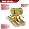 A brass welding gas regulator set featuring a valve body, adapter, and fitting components.