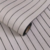 Roll of 3D self-adhesive wall decor grille wallpaper with black and white vertical stripes