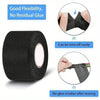 Roll of black heavy-duty heat-resistant electrical tape showing its flexibility and ability to be torn off easily