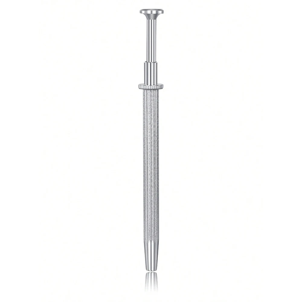 Stainless steel piercing ball grabber tool with a long shaft and gripping mechanism