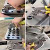 Close-up shots show a hand using multi-functional automotive clip pliers to grip and manipulate various components.