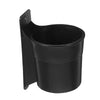 Black desk and chair cup holder rack designed to hold cups.