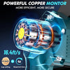 A close-up view of a powerful copper motor on a cordless mini chainsaw, highlighting its efficiency and security features.