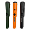 Three versions of a GP-Pointer handheld metal detector pinpointer in dark green, orange, and black.