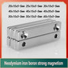 A set of rectangular neodymium iron boron magnets with various sizes and thicknesses displayed on a white background.