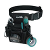 Black tool belt set with a strap, holster, and 5-meter green cable.