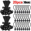 20 pieces of heavy duty black elastic ball rope, 10cm long, for tent and tarpaulin tie-down.